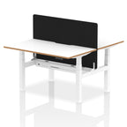Air Back-to-Back Height Adjustable Bench Desk - Oslo dynamic  1400mm 4 Person