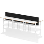 Air Back-to-Back Height Adjustable Bench Desk - Oslo dynamic  1600mm 2 Person