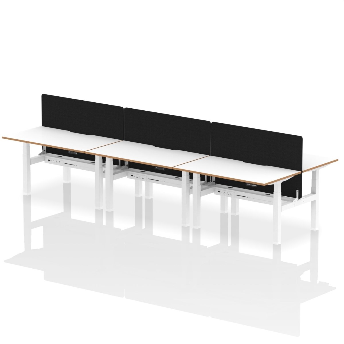 Air Back-to-Back Height Adjustable Bench Desk - Oslo dynamic  1600mm 2 Person