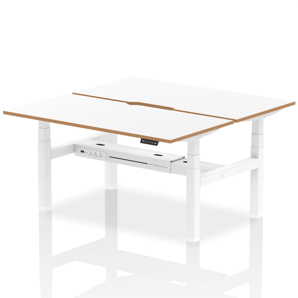 Air Back-to-Back Height Adjustable Bench Desk - Oslo dynamic  1600mm 4 Person
