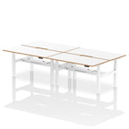 Air Back-to-Back Height Adjustable Bench Desk - Oslo dynamic  1600mm 6 Person