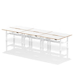 Air Back-to-Back Height Adjustable Bench Desk - Oslo dynamic  1600mm 2 Person