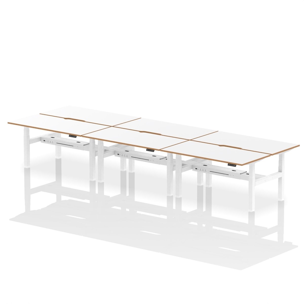 Air Back-to-Back Height Adjustable Bench Desk - Oslo dynamic  1600mm 2 Person