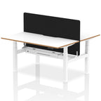 Air Back-to-Back Height Adjustable Bench Desk - Oslo dynamic  1600mm 4 Person