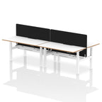 Air Back-to-Back Height Adjustable Bench Desk - Oslo dynamic  1600mm 6 Person