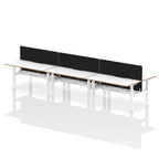 Air Back-to-Back Height Adjustable Bench Desk - Oslo dynamic  1200 Black