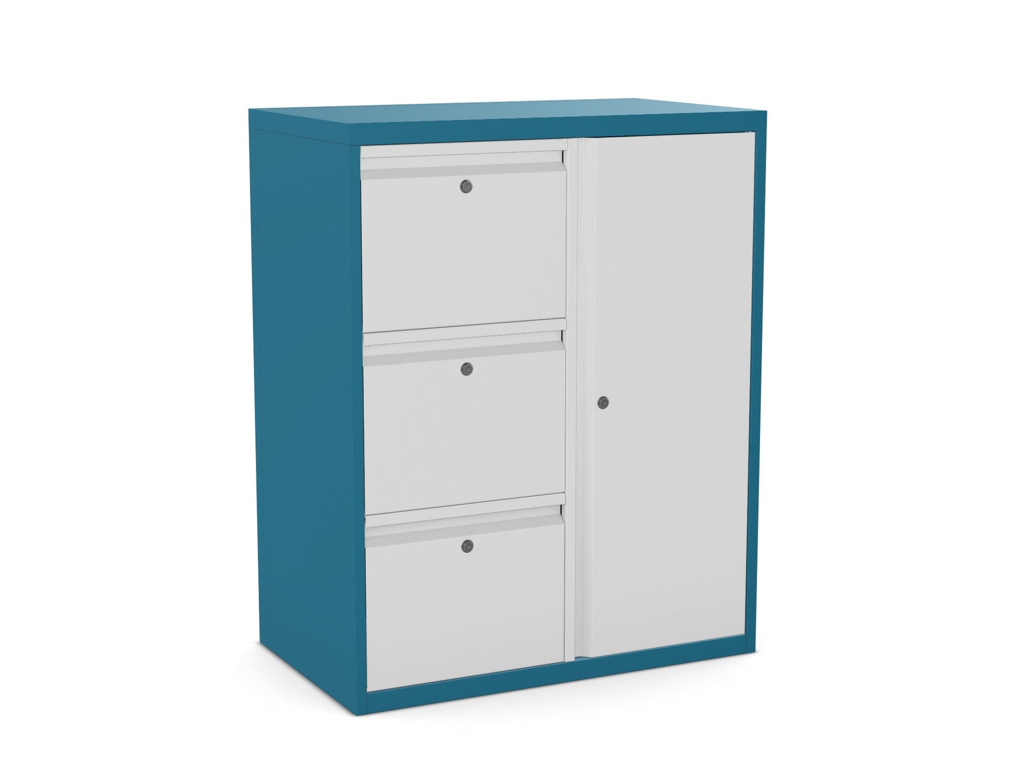 Office Lodge Cupboard and 3 or 4 Drawers Silverline Freedom  HDCUPDS32 3 Office Furniture and Home Remote Working