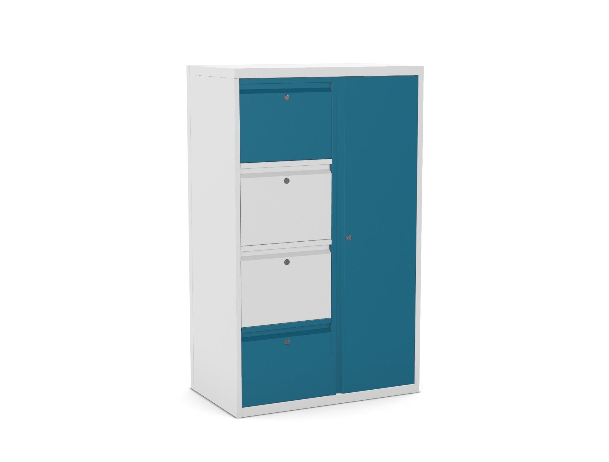 Office Lodge Cupboard and 3 or 4 Drawers Silverline Freedom  HDCUPDS31 2 Office Furniture and Home Remote Working