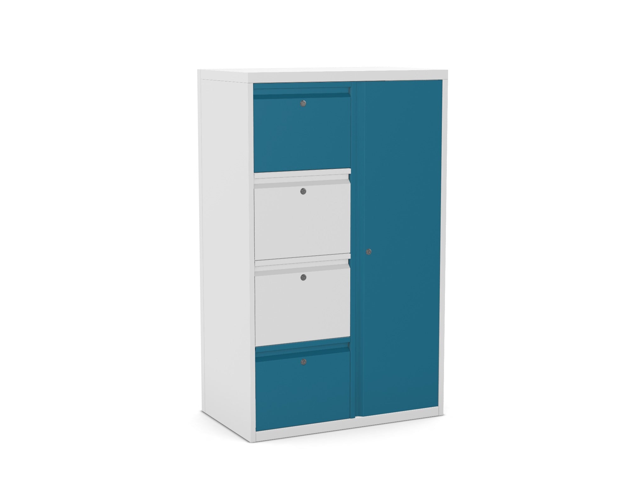 Office Lodge Cupboard and 3 or 4 Drawers Silverline Freedom  HDCUPDS31 2 Office Furniture and Home Remote Working
