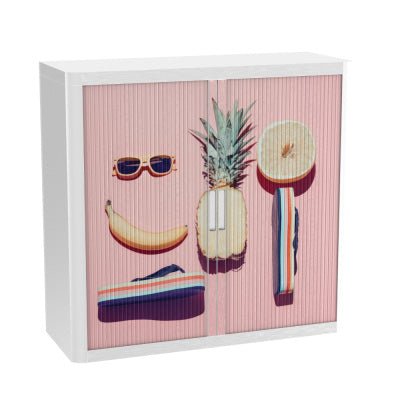 Colourful Tambour cupboard office furniture funky fun