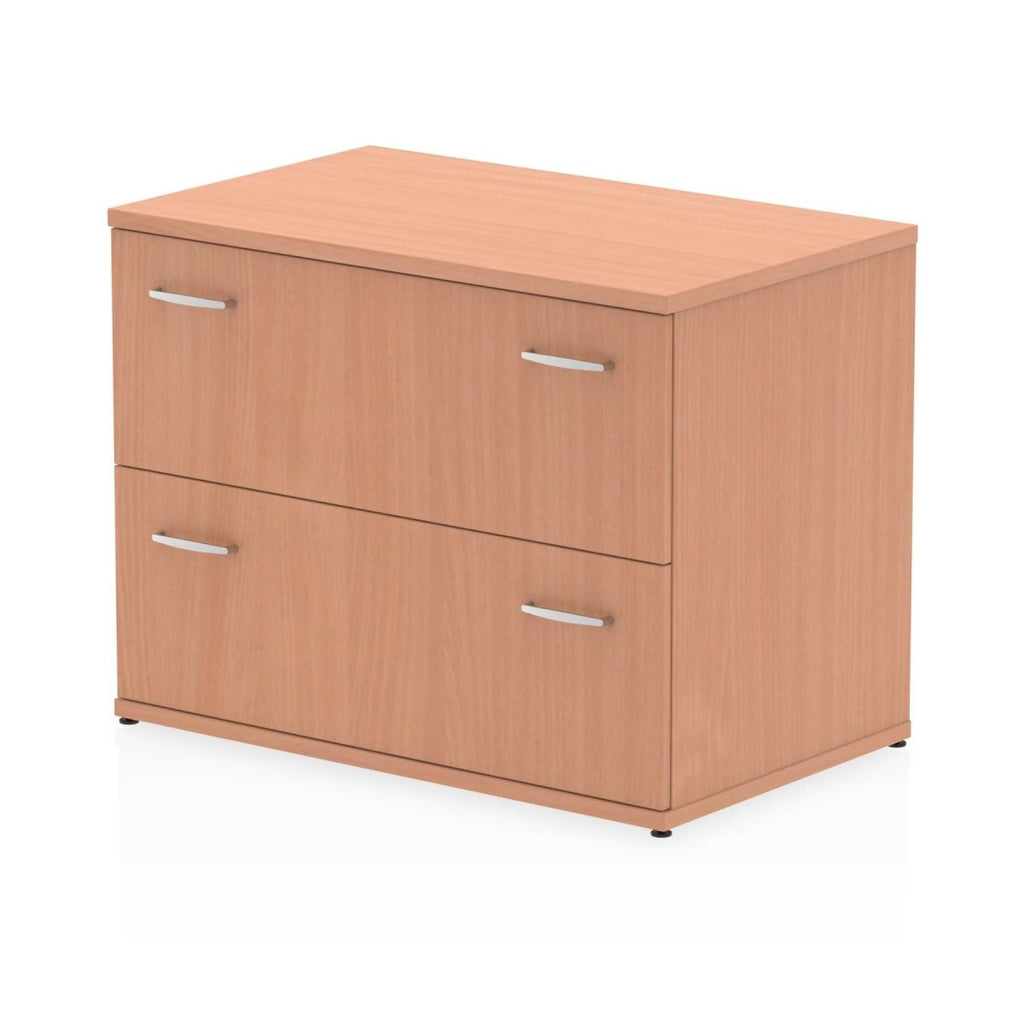 Side Filer 2 Drawer Impulse Wooden Locking Storage Cabinet Beech  Wide 