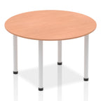 Office furniture impulse-round-table-with-post-leg Dynamic  Beech Desk Colour 120 Wide