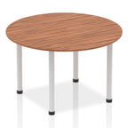 Office furniture impulse-round-table-with-post-leg Dynamic  White Desk Colour 120 Wide