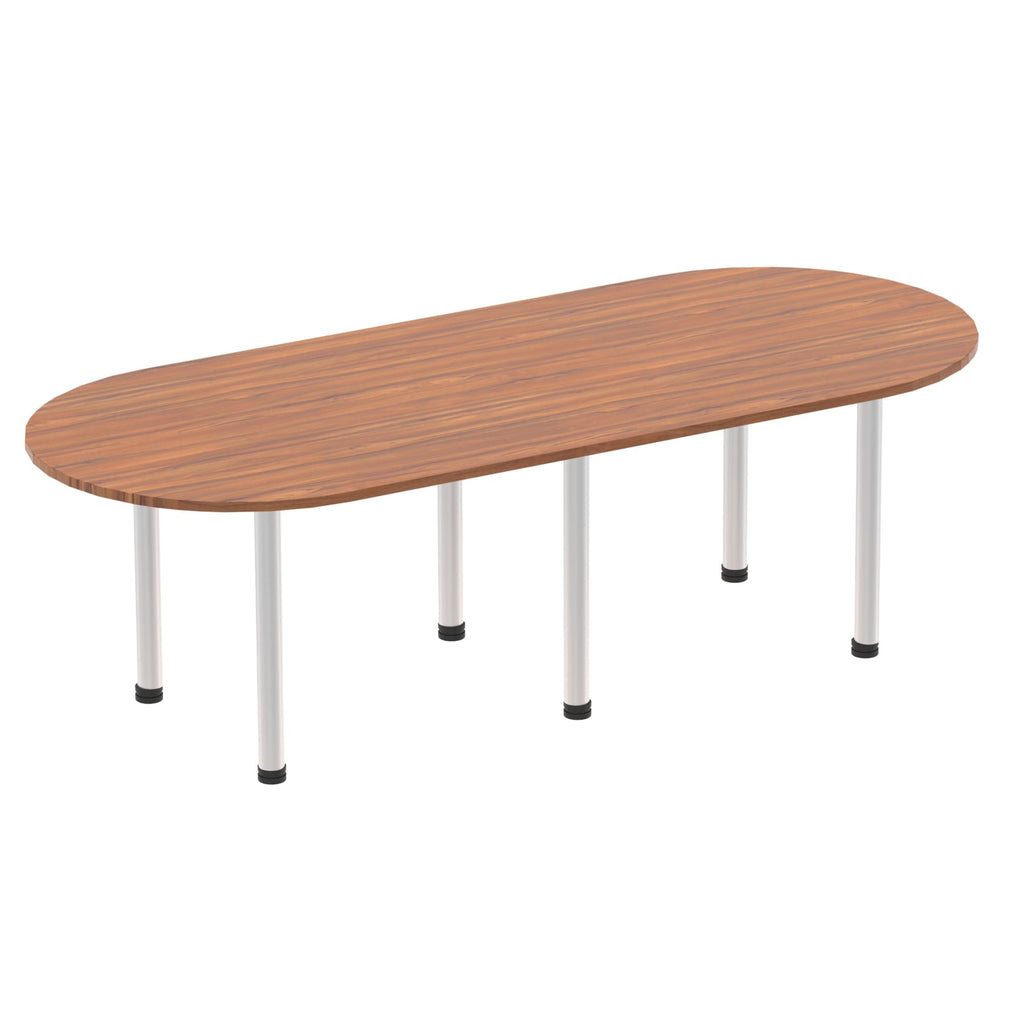 Office furniture impulse-boardroom-table-with-post-leg Dynamic  Maple 240 Wide  White