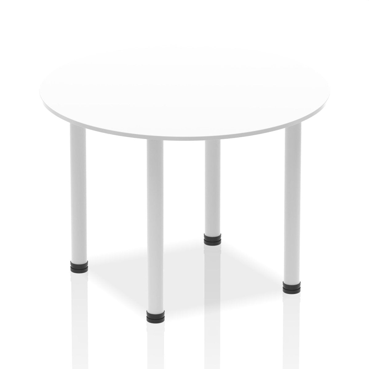 Office furniture impulse-round-table-with-post-leg Dynamic  White Desk Colour 100 Wide