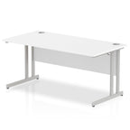 Office furniture impulse-160mm-straight-desk-cantilever-leg Dynamic  Silver Colour White 