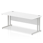 Office furniture impulse-180mm-straight-desk-cantilever-leg Dynamic  Silver Colour White 