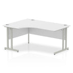 Office furniture impulse-160mm-left-crescent-desk-cantilever-leg Dynamic  Silver Colour White 