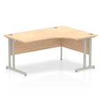 Office furniture impulse-160mm-right-crescent-desk-cantilever-leg Dynamic  Silver Colour Maple 