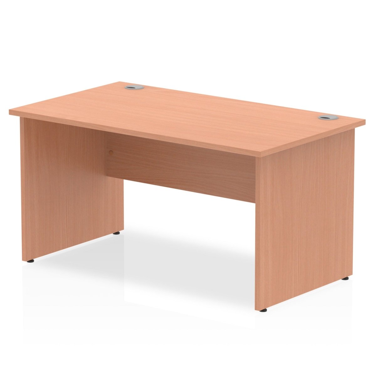 Office Desk Impulse 140cm Straight Desk Panel End Leg Beech Colour Beech 