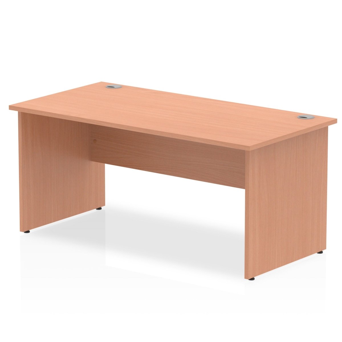 Office Desk Impulse 160cm Straight Desk Panel End Leg Beech Colour Beech 