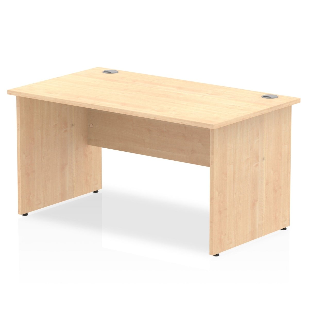 Office furniture impulse-140mm-straight-desk-panel-end-leg Dynamic  White Colour Grey Oak 