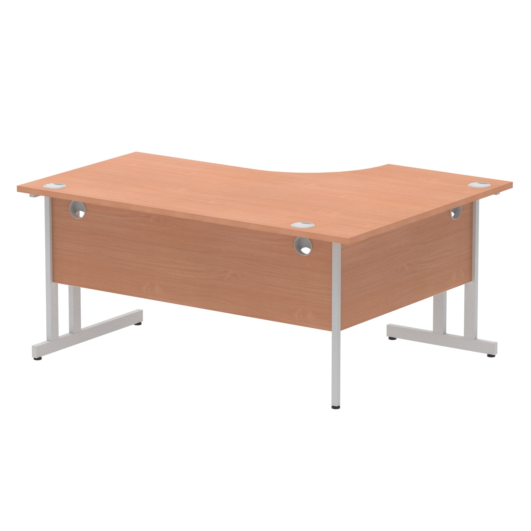 Office furniture impulse-160mm-left-crescent-desk-cable-managed-leg Dynamic  Black Colour White 