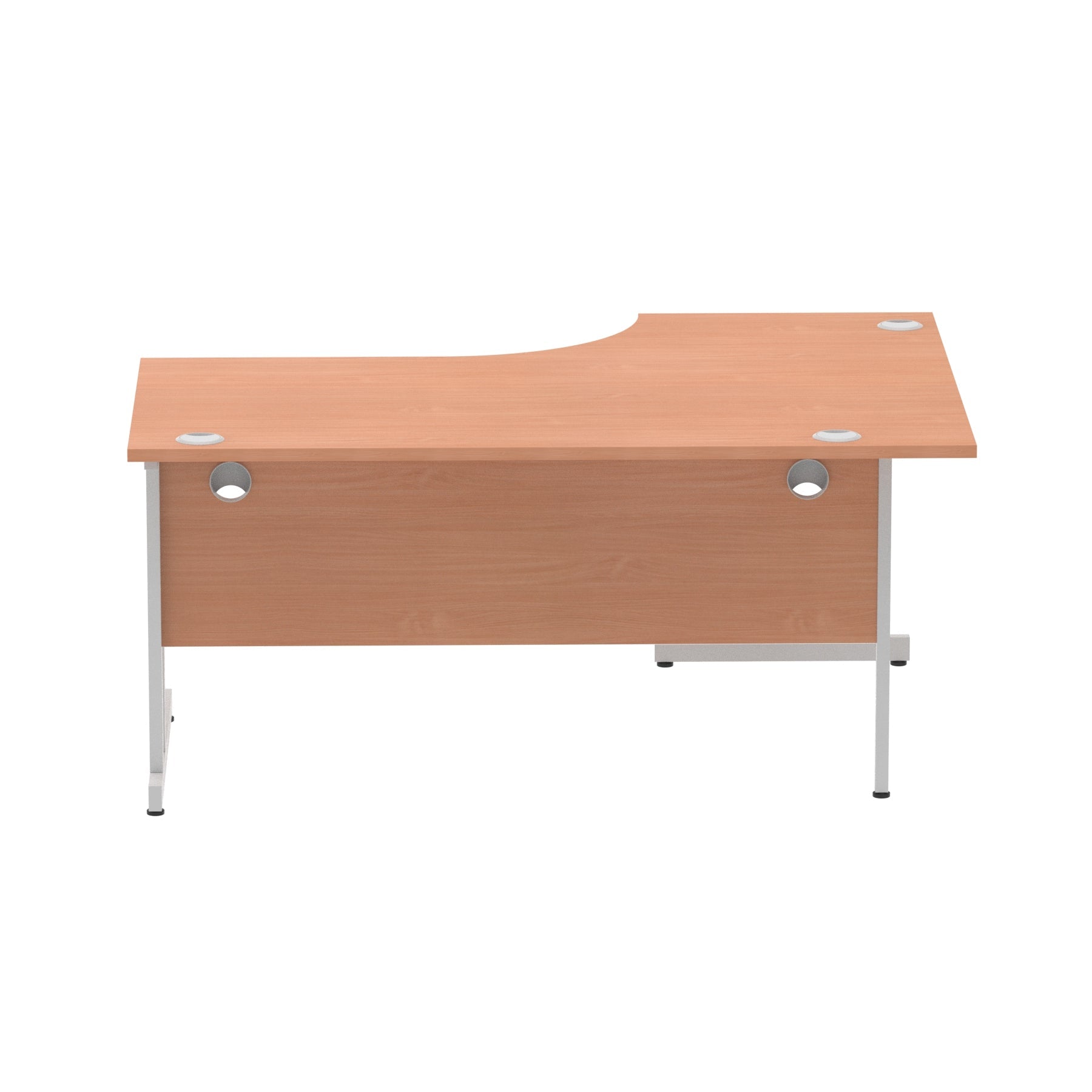 Office furniture impulse-160mm-left-crescent-desk-cable-managed-leg Dynamic  Silver Colour White 