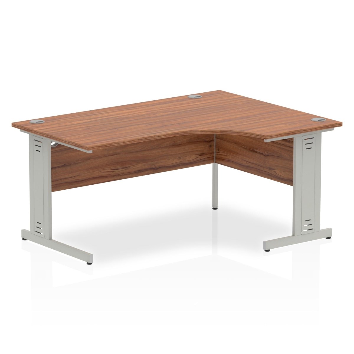 Office furniture impulse-160mm-right-crescent-desk-cable-managed-leg Dynamic  Maple Desk Colour Silver Leg