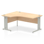 Office furniture impulse-160mm-left-crescent-desk-cable-managed-leg Dynamic  Silver Colour Grey Oak 