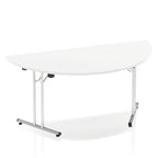 Office furniture impulse-folding-semi-circle-table Dynamic  White Desk Colour 160 Wide