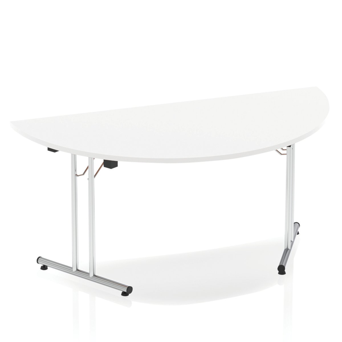 Office furniture impulse-folding-semi-circle-table Dynamic  White Desk Colour 160 Wide