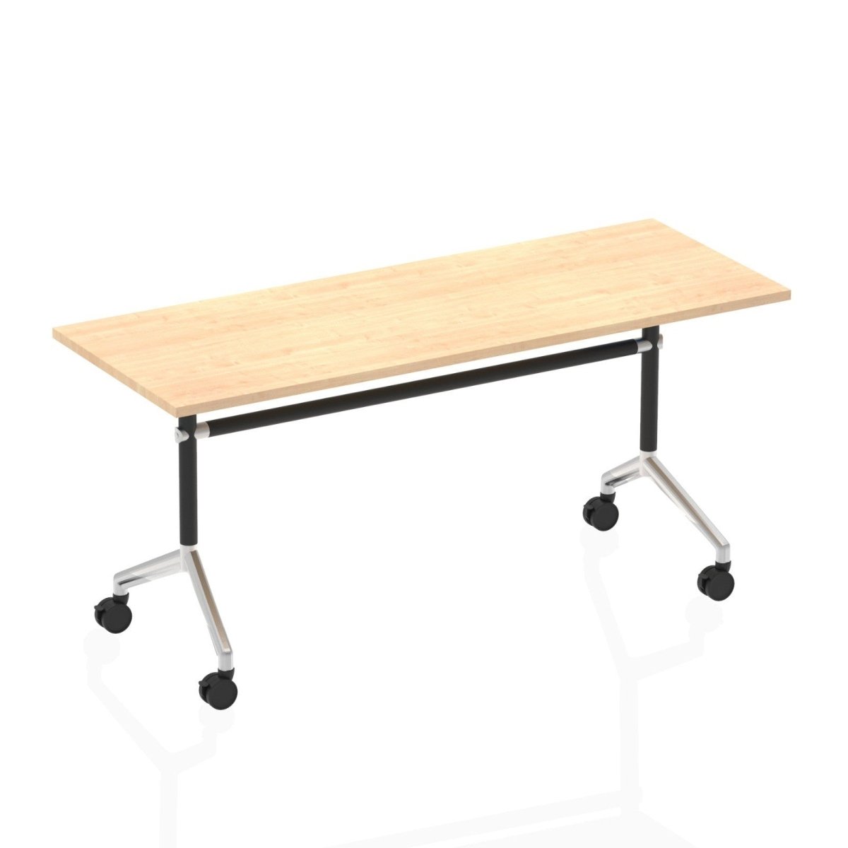 Office furniture impulse-flip-top-table Dynamic  Grey Oak 160 Wide 