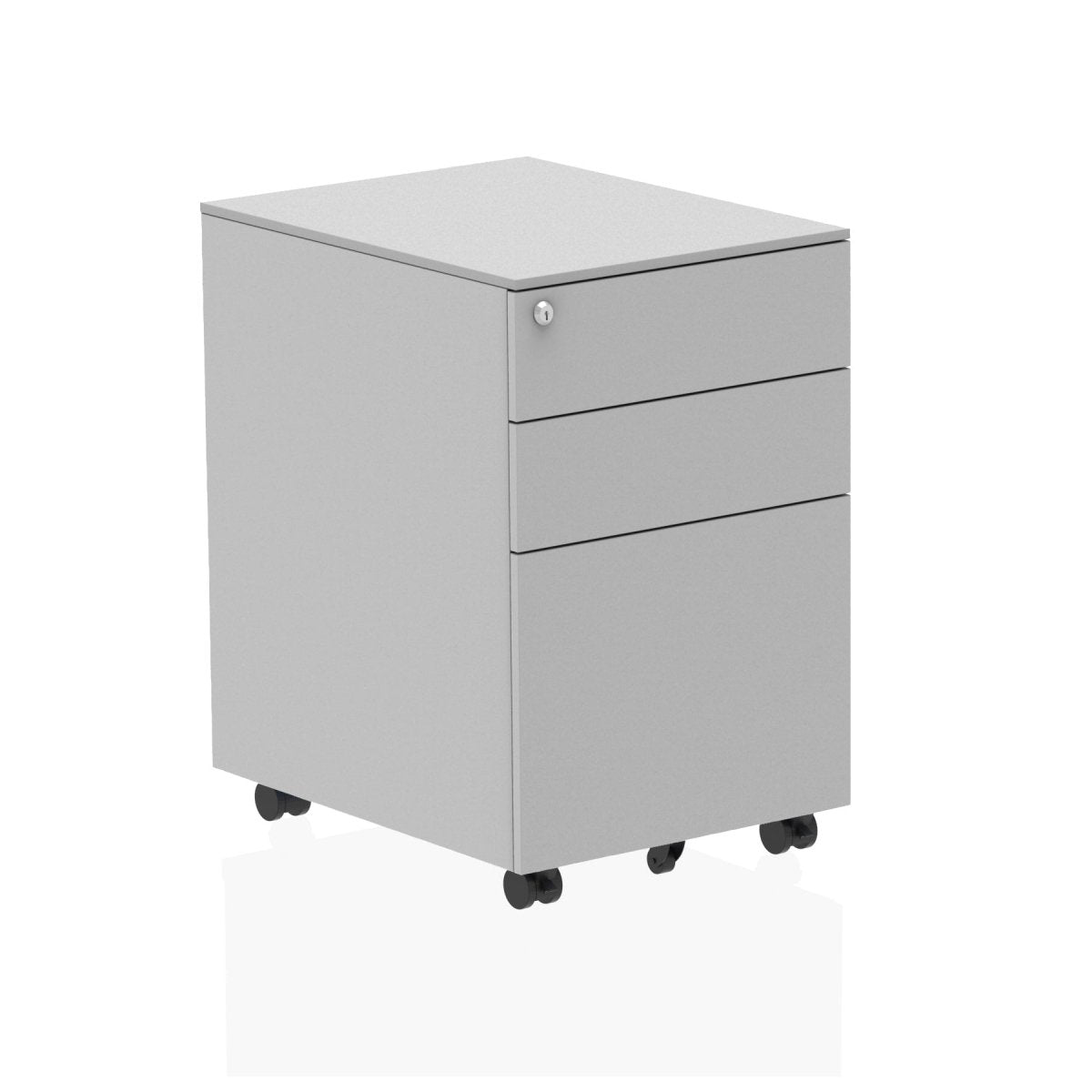Under Desk Steel Mobile3 Drawer Storage by Dynamic Black Standard 40cm Wide Wide 