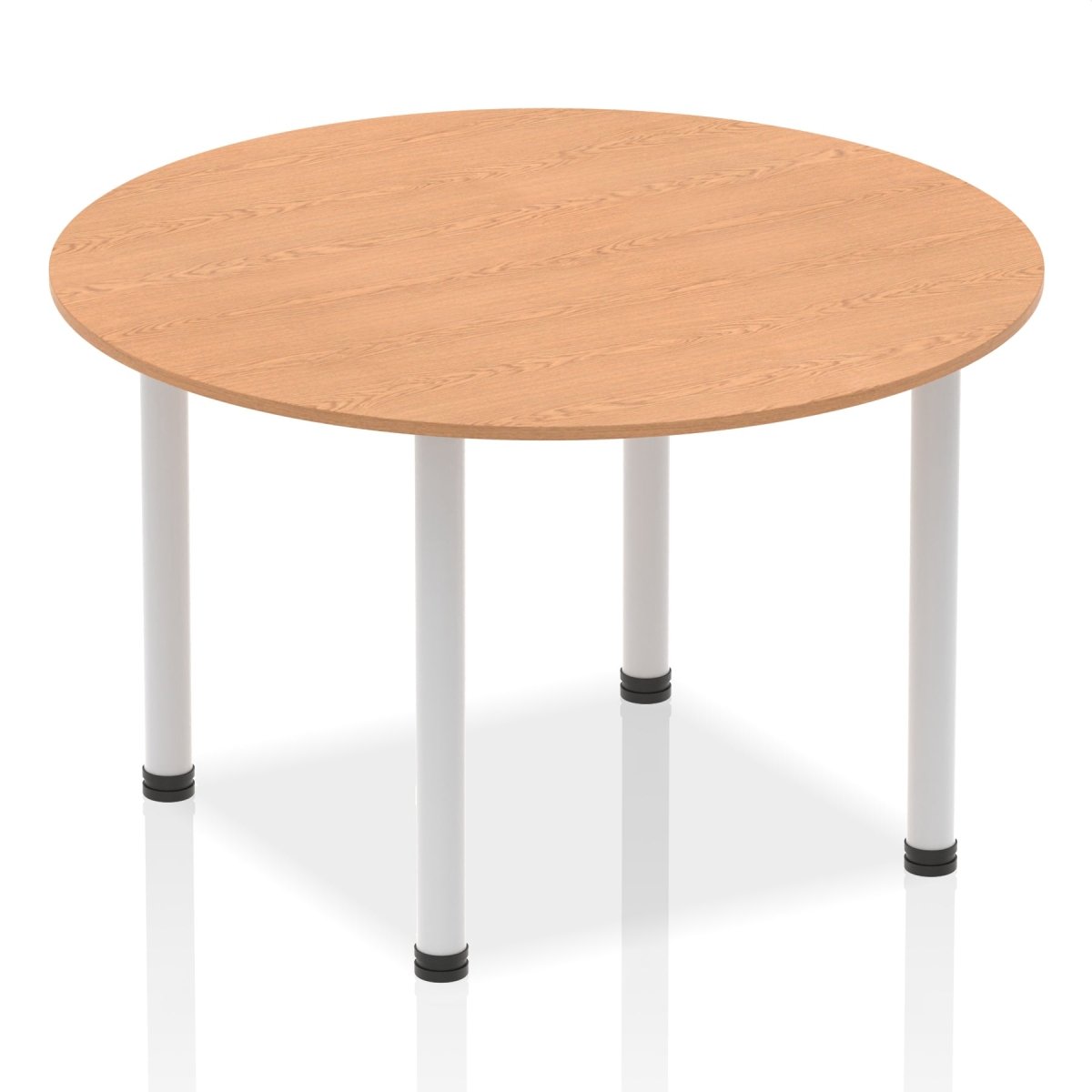 Office furniture impulse-round-table-with-post-leg Dynamic  Walnut Desk Colour 120 Wide