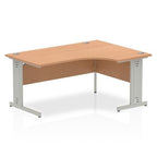 Office furniture impulse-160mm-right-crescent-desk-cable-managed-leg Dynamic  Maple Desk Colour Black Leg