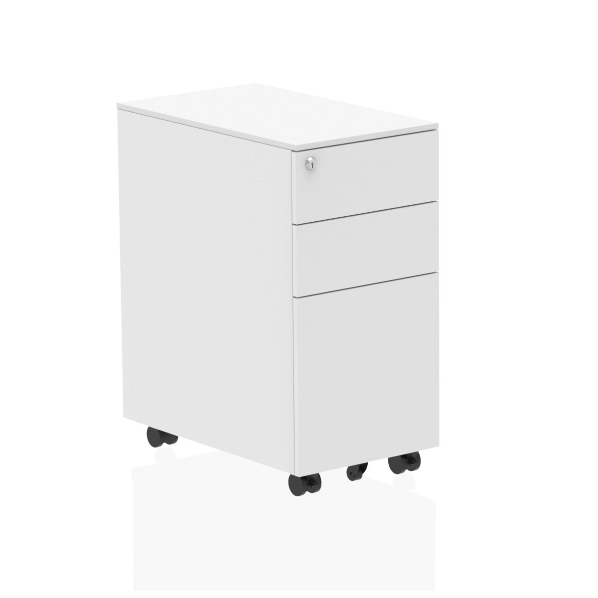 Office furniture steel-mobile-pedestal Dynamic  White Slim 30cm Wide Wide 