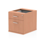 Under Desk Impulse Fixed Pedestal for Desks by Dynamic Beech Desk  2 Drawer 