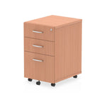 Under Deskl Impulse Wooden Locking Pedestal by Dynamic Beech 3 Drawer 