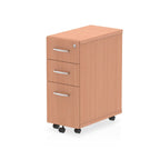 Under Desk Impulse Narrow Under Desk Pedestal by Dynamic Beech Desk  3 Drawer 