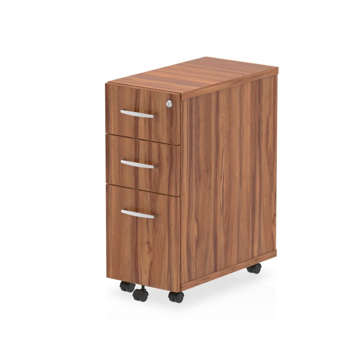 Office furniture impulse-narrow-under-desk-pedestal Dynamic  Walnut Desk  3 Drawer 