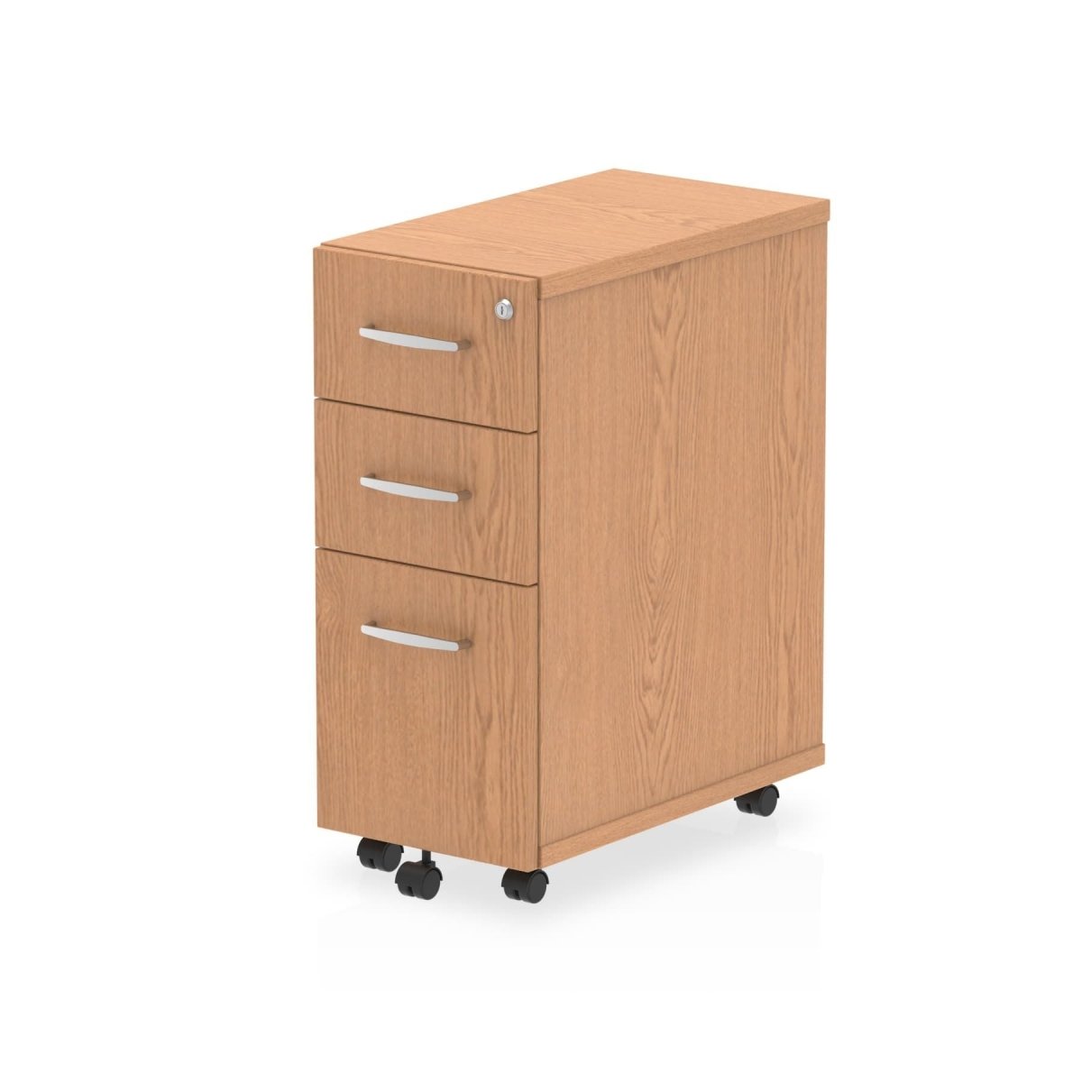 Office furniture impulse-narrow-under-desk-pedestal Dynamic  Oak Desk  3 Drawer 