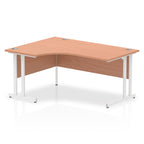 Office furniture impulse-160mm-left-crescent-desk-cantilever-leg Dynamic  White Colour Beech 