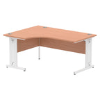 Office furniture impulse-160mm-left-crescent-desk-cable-managed-leg Dynamic  Silver Colour Maple 