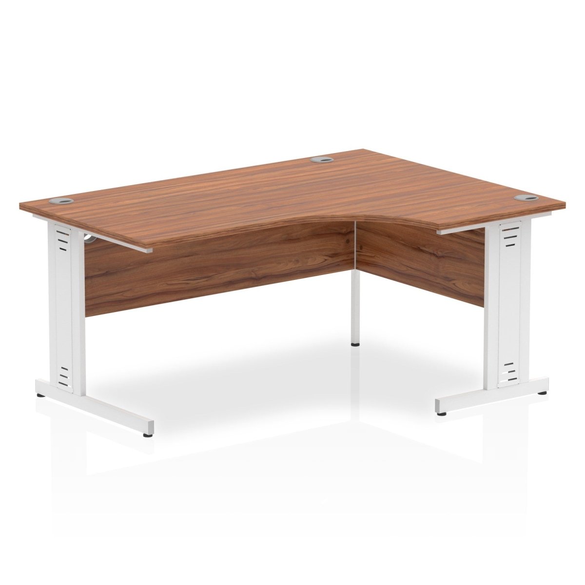 Office furniture impulse-160mm-right-crescent-desk-cable-managed-leg Dynamic  Maple Desk Colour White Leg