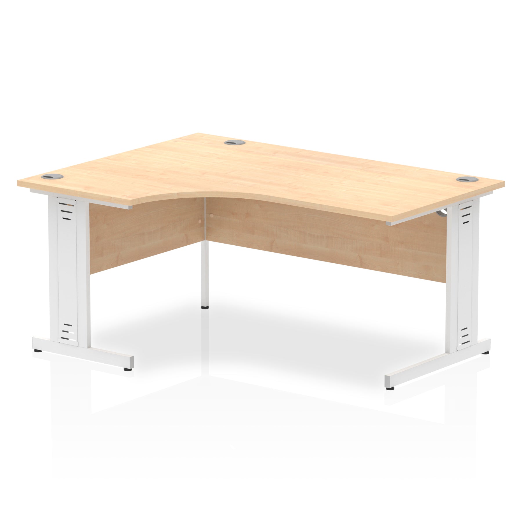 Office furniture impulse-160mm-left-crescent-desk-cable-managed-leg Dynamic  White Colour Grey Oak 
