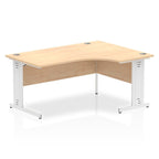 Office furniture impulse-160mm-right-crescent-desk-cable-managed-leg Dynamic  Grey Oak Desk Colour White Leg