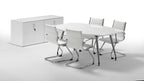 Office furniture high-gloss-writable-boardroom-table Dynamic  Black Desk Colour 240 Wide