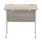 Office furniture impulse-800mm-slimline-desk-cantilever-leg Dynamic  Black Colour Beech 