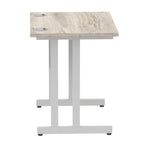 Office furniture impulse-800mm-slimline-desk-cantilever-leg Dynamic  Black Colour Walnut 